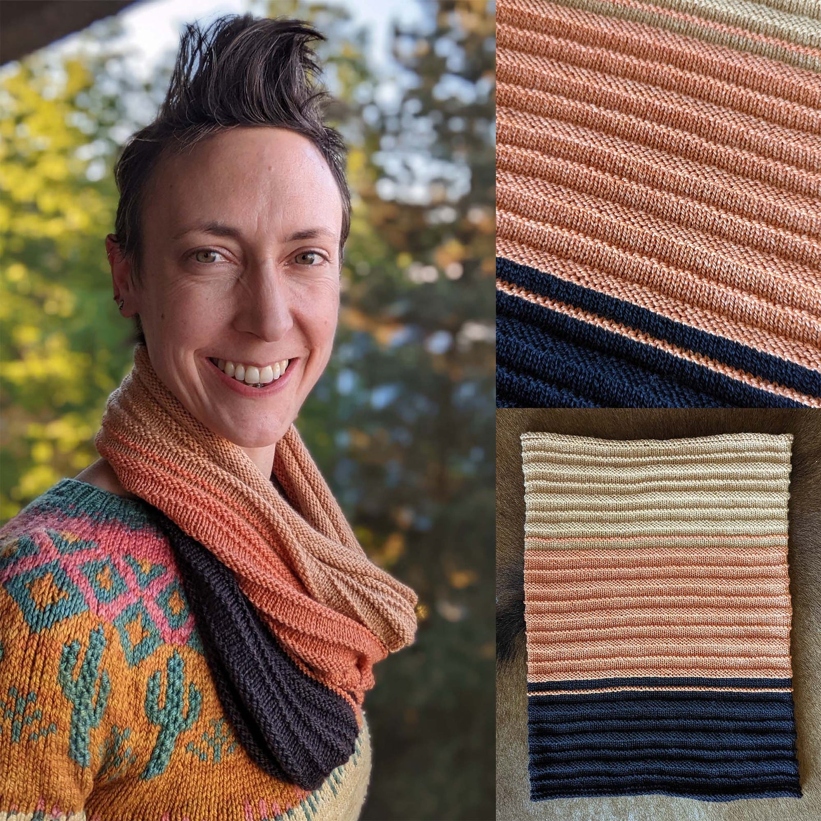 Cupid Squared Cowl fingering weight pattern